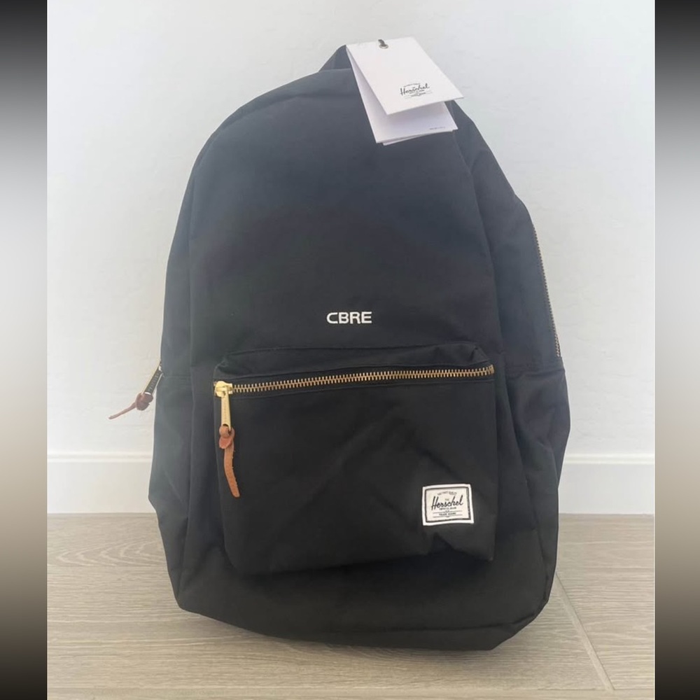Herschel Supply Company Black Backpack with Gold Zipper